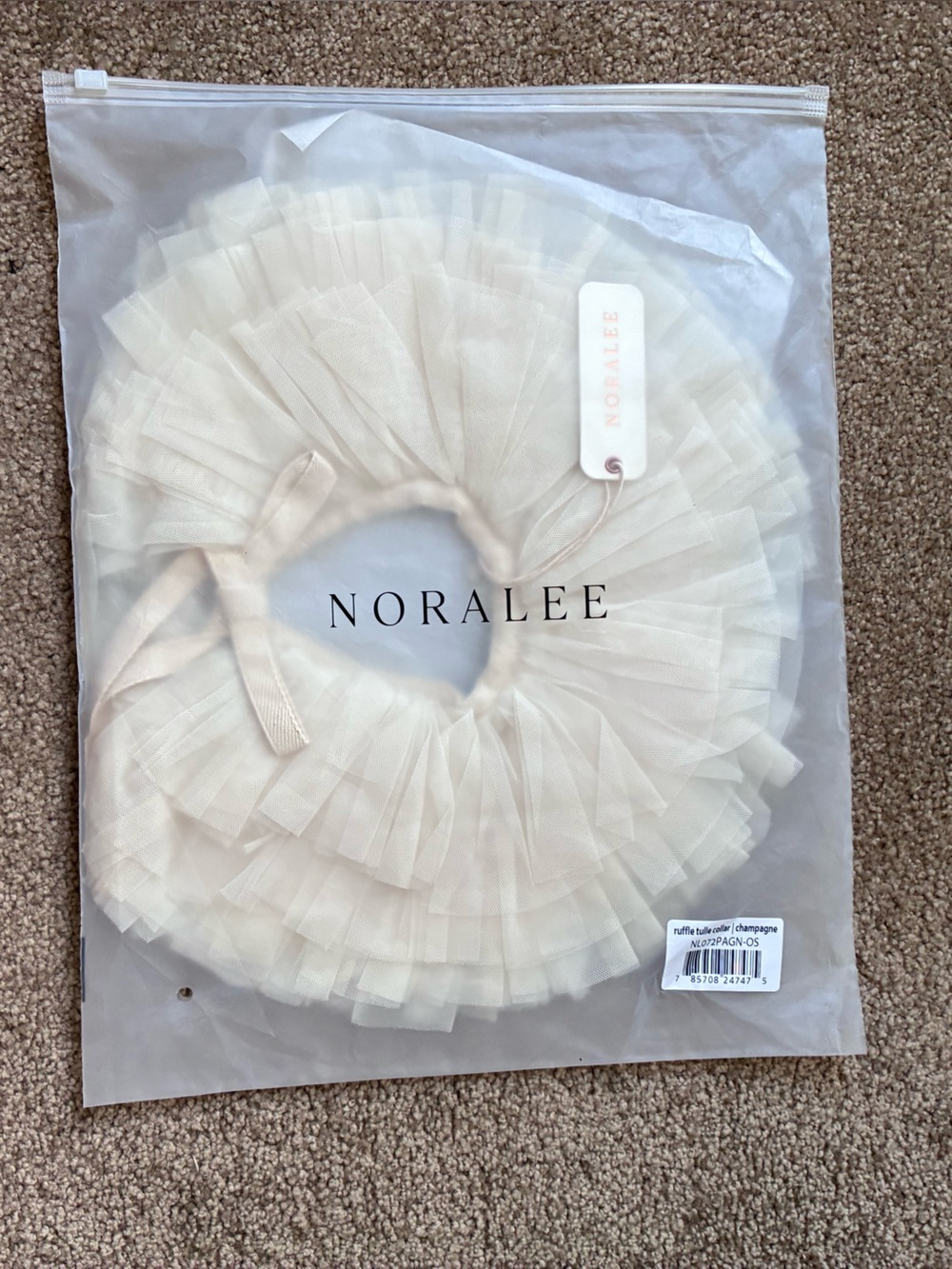 Noralee Ruffle Tulle Collar Champagne one size